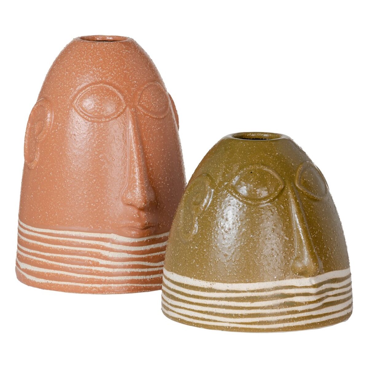 Vase 18 x 17 x 16 cm Keramikk Brun